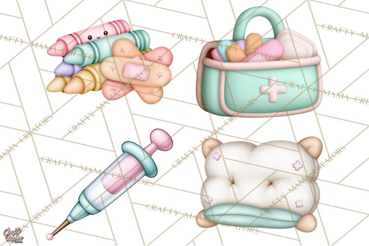 School Nurse Kawaii Clipart example image 1