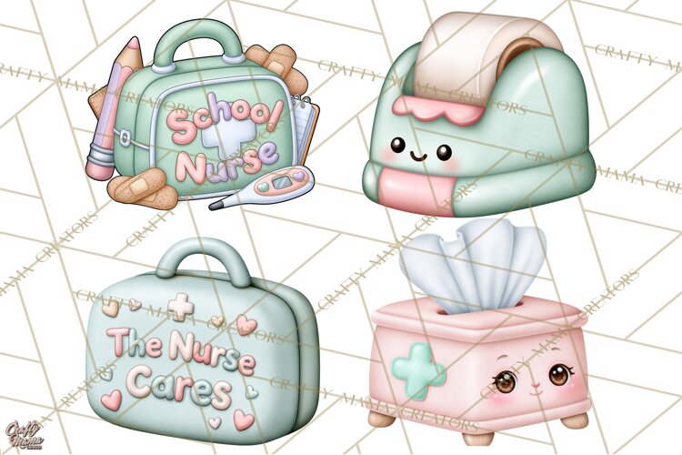 School Nurse Kawaii Clipart example image 1