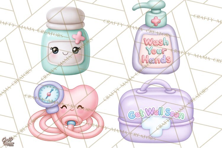 School Nurse Kawaii Clipart example image 1