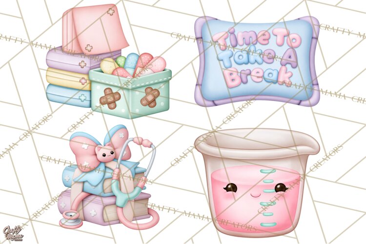 School Nurse Kawaii Clipart example image 1