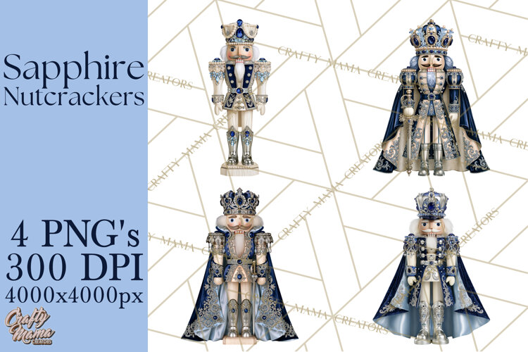 Midnight Sapphire Nutcracker Clipart PNG, Christmas Clipart example image 1