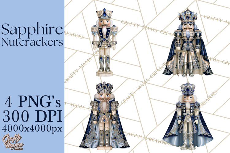 Midnight Sapphire Nutcracker Clipart PNG, Christmas Clipart