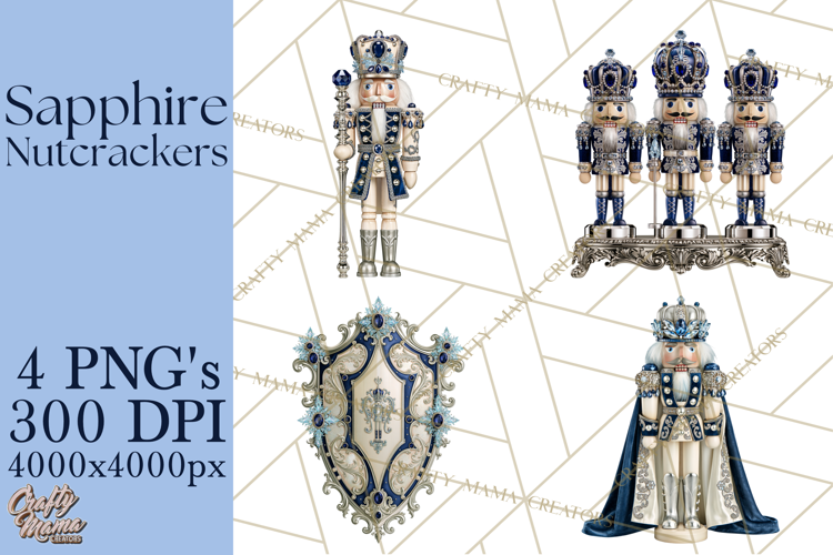 Midnight Sapphire Nutcracker Clipart PNG, Christmas Clipart