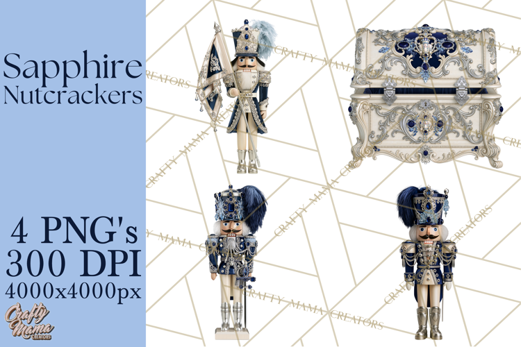 Midnight Sapphire Nutcracker Clipart PNG, Christmas Clipart