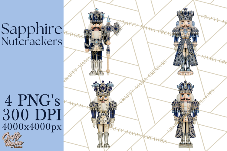 Midnight Sapphire Nutcracker Clipart PNG, Christmas Clipart