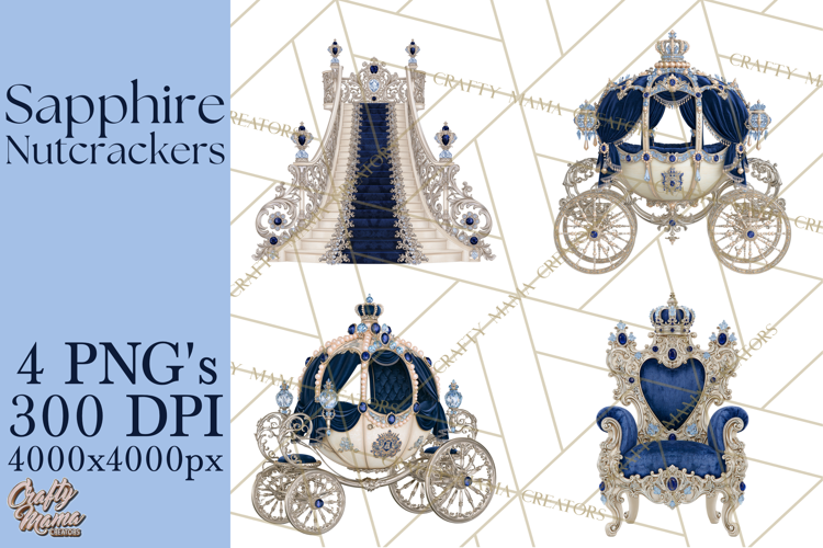 Midnight Sapphire Nutcracker Clipart PNG, Christmas Clipart