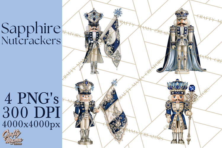 Midnight Sapphire Nutcracker Clipart PNG, Christmas Clipart