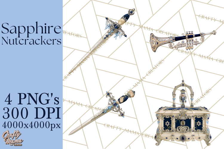 Midnight Sapphire Nutcracker Clipart PNG, Christmas Clipart