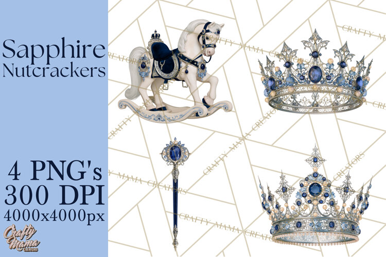 Midnight Sapphire Nutcracker Clipart PNG, Christmas Clipart example image 1