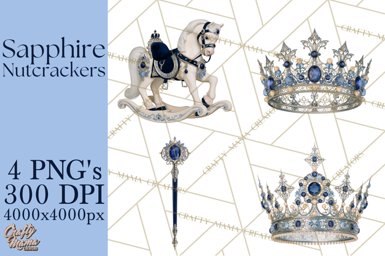 Midnight Sapphire Nutcracker Clipart PNG, Christmas Clipart