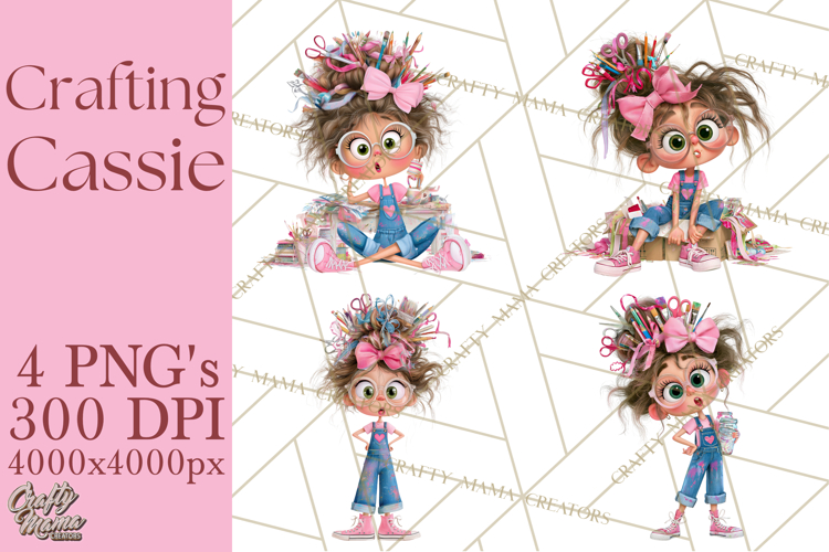 Crafting Cassie Cute Creative Clipart PNG