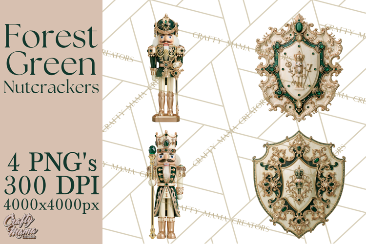Forest Green Nutcracker Clipart PNG, Christmas Decor