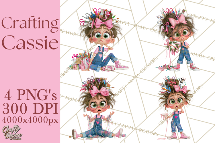 Crafting Cassie Cute Creative Clipart PNG