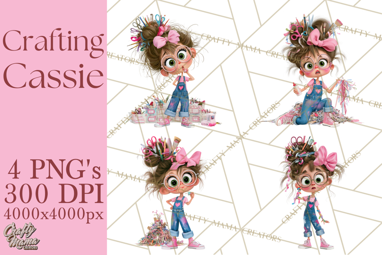 Crafting Cassie Cute Creative Clipart PNG