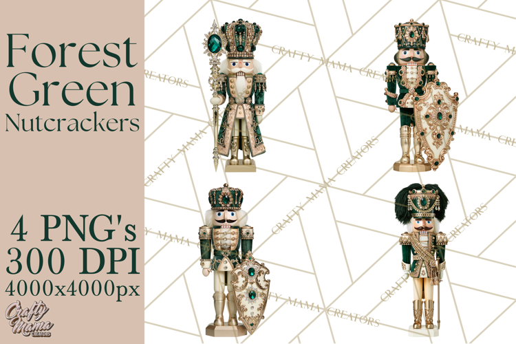 Forest Green Nutcracker Clipart PNG, Christmas Decor