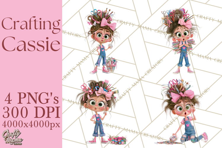 Crafting Cassie Cute Creative Clipart PNG