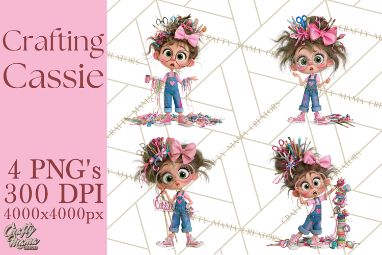 Crafting Cassie Cute Creative Clipart PNG