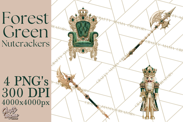 Forest Green Nutcracker Clipart PNG, Christmas Decor