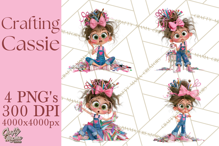 Crafting Cassie Cute Creative Clipart PNG