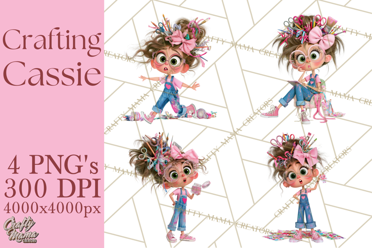 Crafting Cassie Cute Creative Clipart PNG