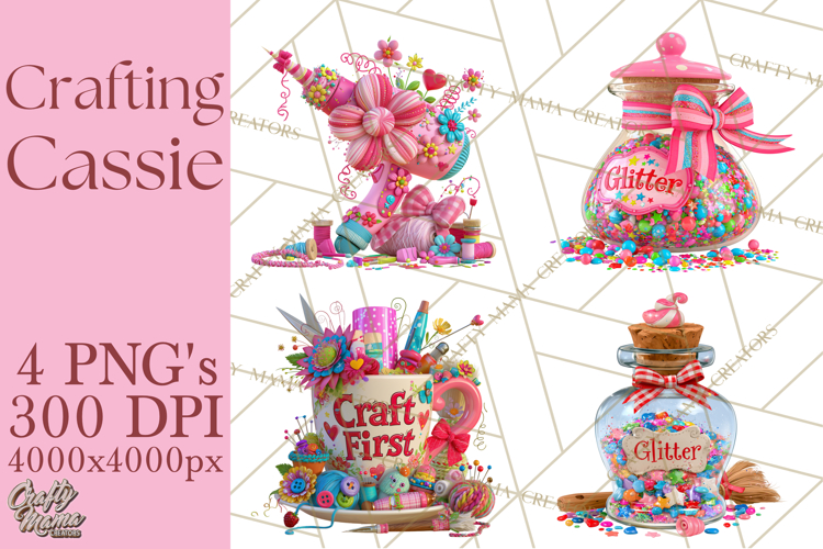Crafting Cassie Cute Creative Clipart PNG