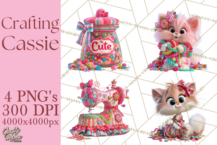 Crafting Cassie Cute Creative Clipart PNG
