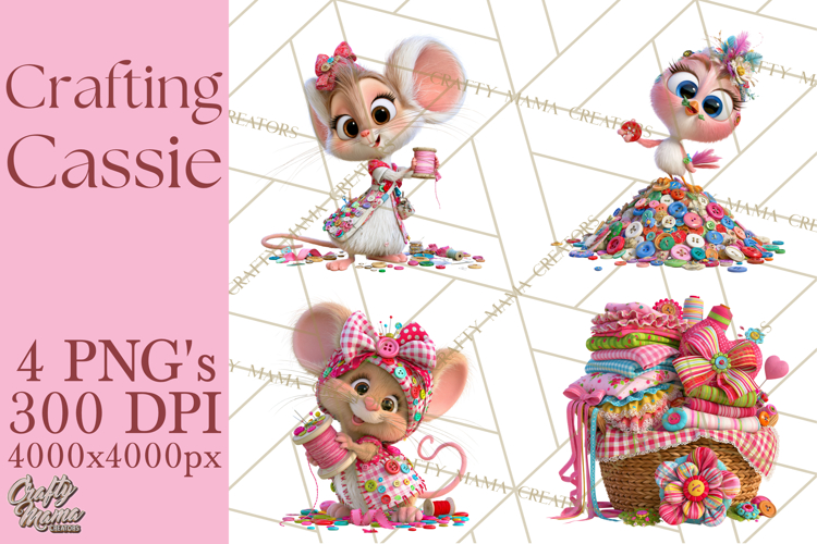 Crafting Cassie Cute Creative Clipart PNG