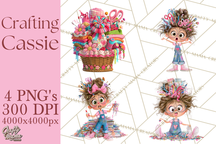 Crafting Cassie Cute Creative Clipart PNG