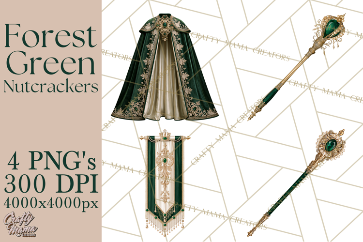 Forest Green Nutcracker Clipart PNG, Christmas Decor