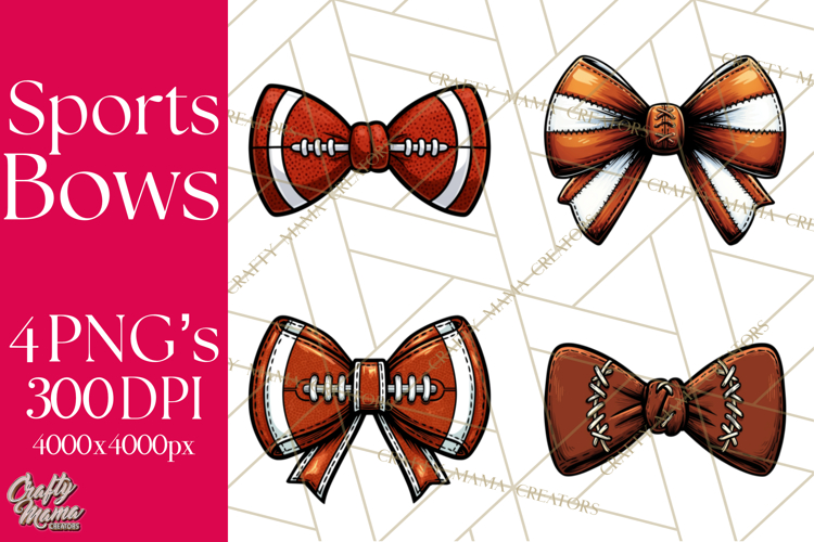 Sports Bows Clipart, Sports Bow PNG, Football Bow Png
