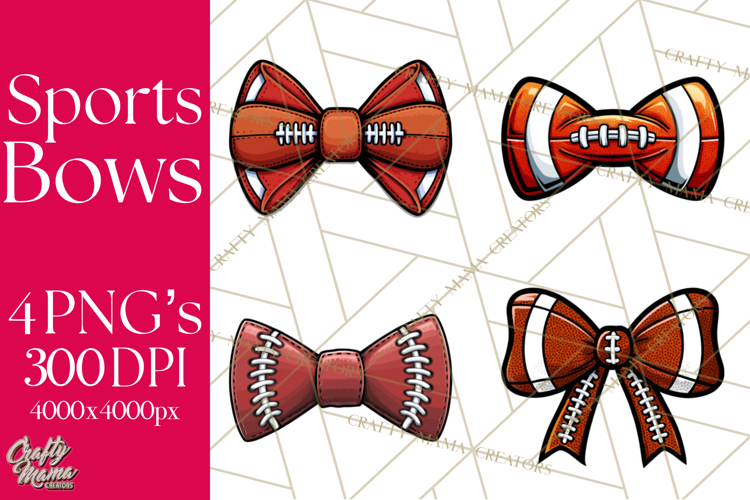 Sports Bows Clipart, Sports Bow PNG, Football Bow Png