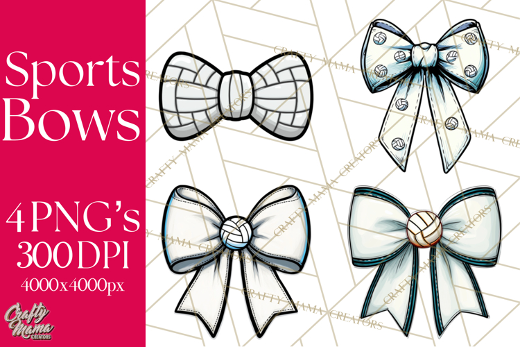 Sports Bows Clipart, Sports Bow PNG, Volleyball Bow Png