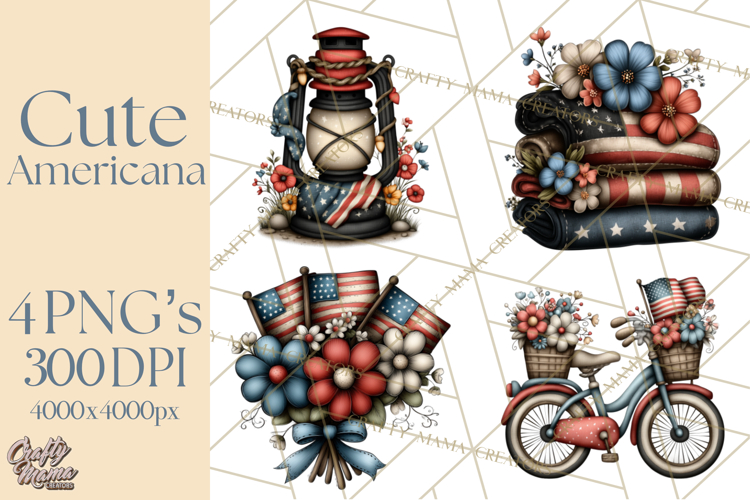 Americana Patriotic Summer Clipart Memorial Day July 4