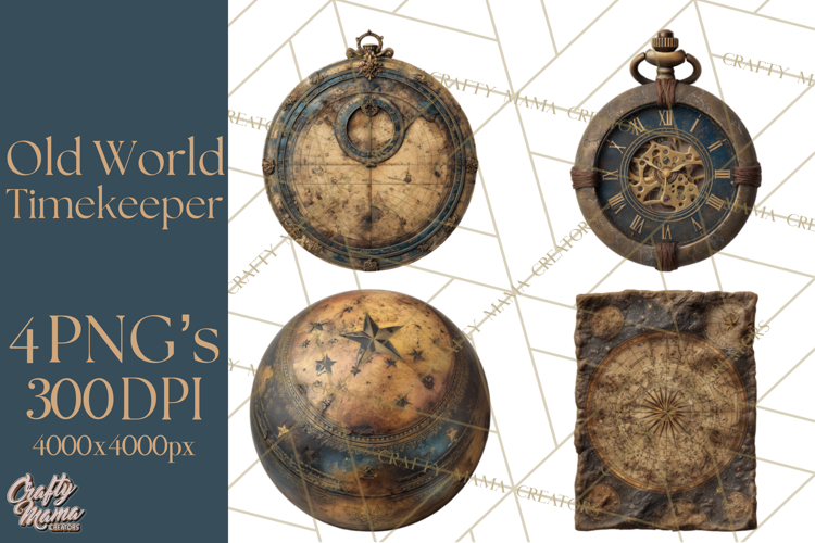 Clockwork Chronicles Vintage Steampunk Clipart PNG Files