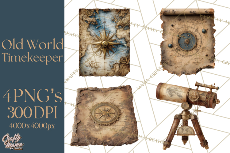 Clockwork Chronicles Vintage Steampunk Clipart PNG Files