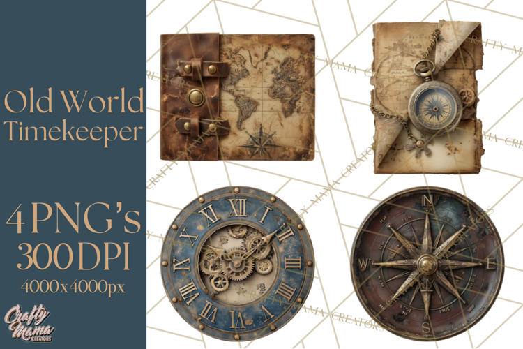 Clockwork Chronicles Vintage Steampunk Clipart PNG Files