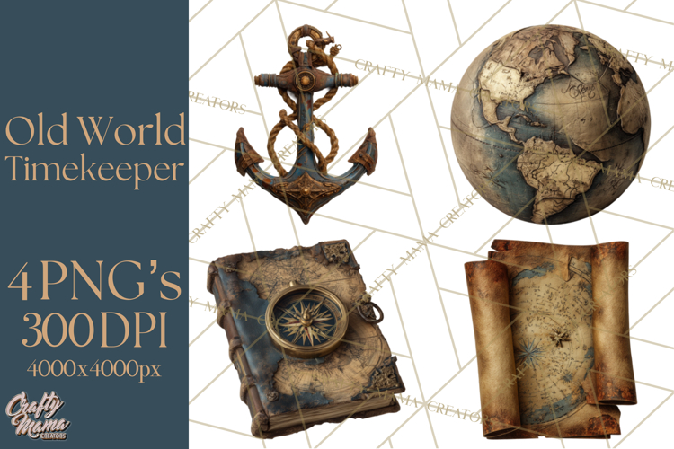Clockwork Chronicles Vintage Steampunk Clipart PNG Files