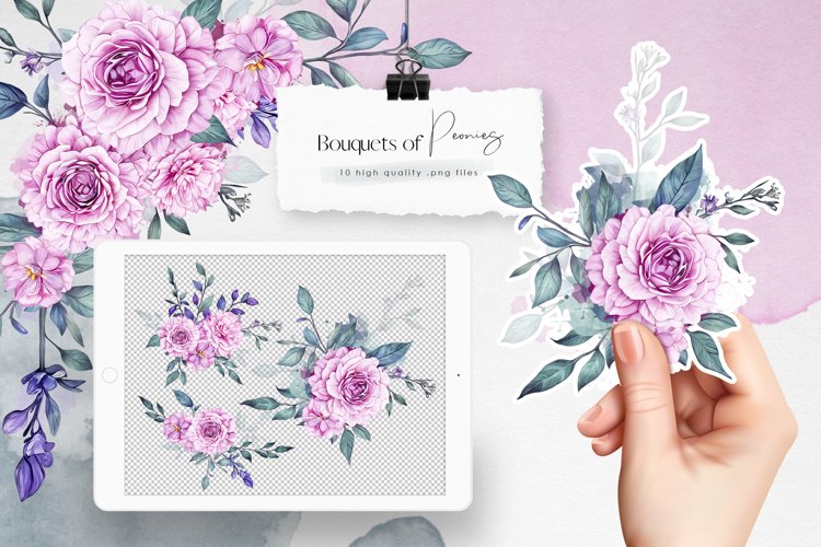 Peonies Clipart Image 21
