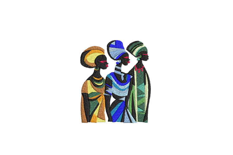 African Sisterhood - Machine Embroidery Design