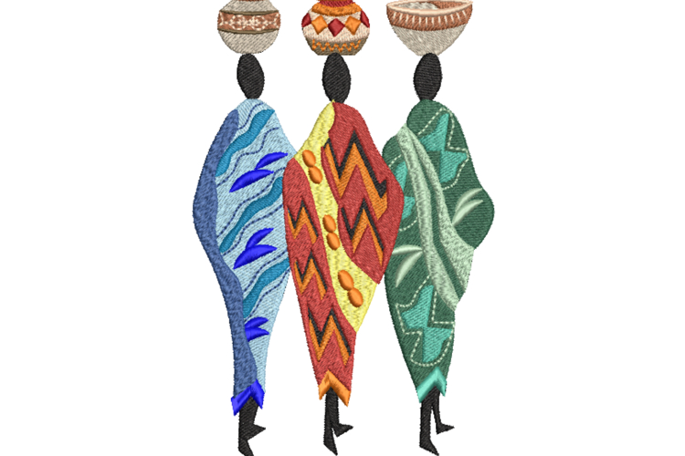 African Sisterhood 3- Machine Embroidery Design