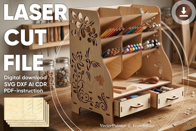 Big Shelf - laser cut file, SVG DXF digital plan