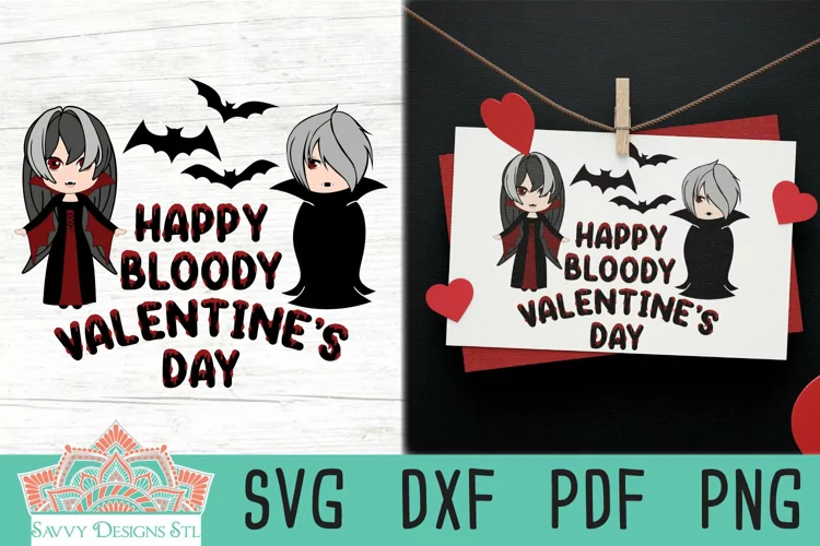 Happy Bloody Valentine's Day for Cut or Print