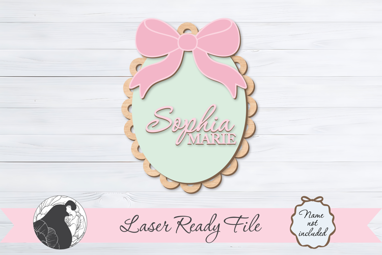 Easter Basket Tag, Personalized Easter Svg, Laser Cut File