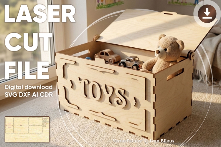 Box for toys - laser cut file, vector file