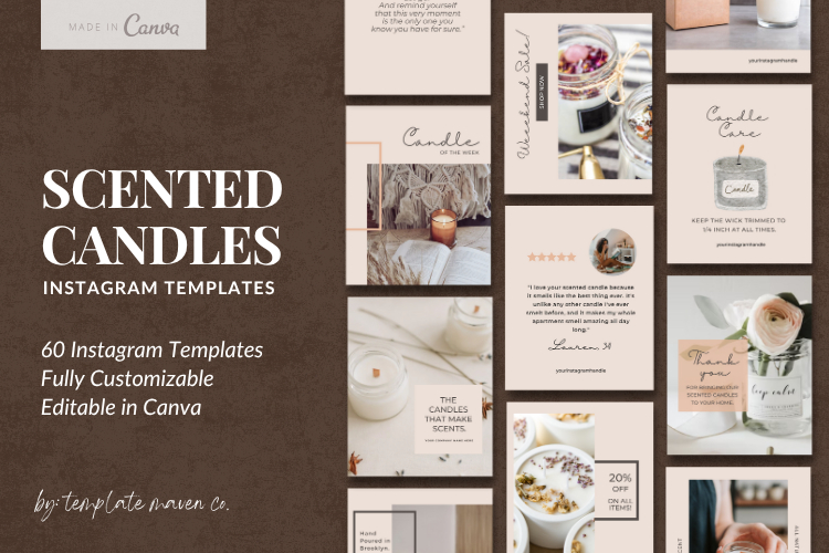 Scented Candles Instagram Post Templates