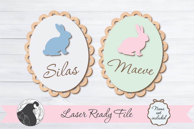 Easter Basket Tag Laser File, Babys First Easter SVG