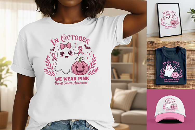 In October We Wear Pink Design , Breast Cancer month