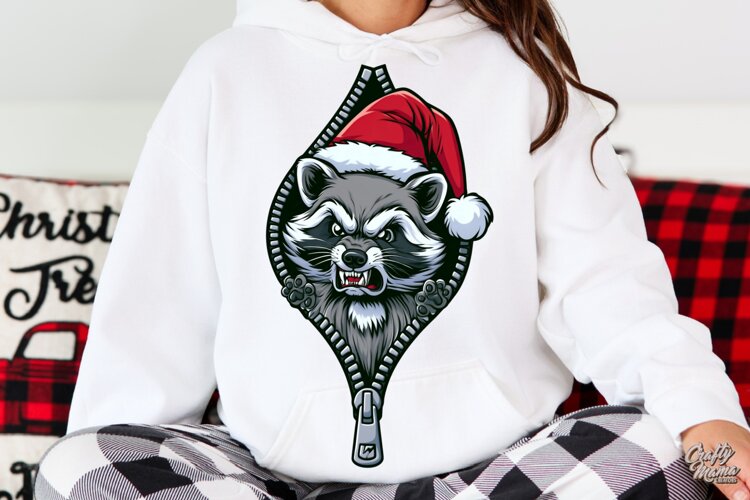 Mad Raccoon Zipper Reveal Animal PNG example image 1