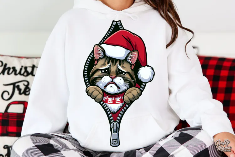 Sad Cat Zipper Reveal Cute Animal PNG