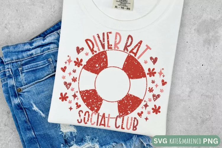 River Float SVG | River Rat Social Club SVG | Floating PNG